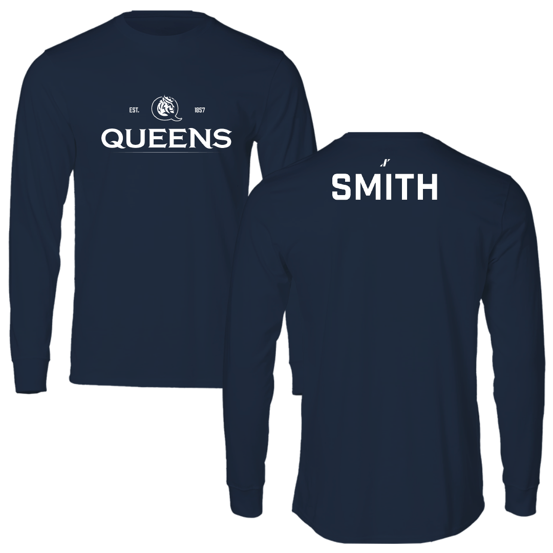Queens University of Charlotte TF and XC Navy General Performance Long Sleeve - Chandon Smith