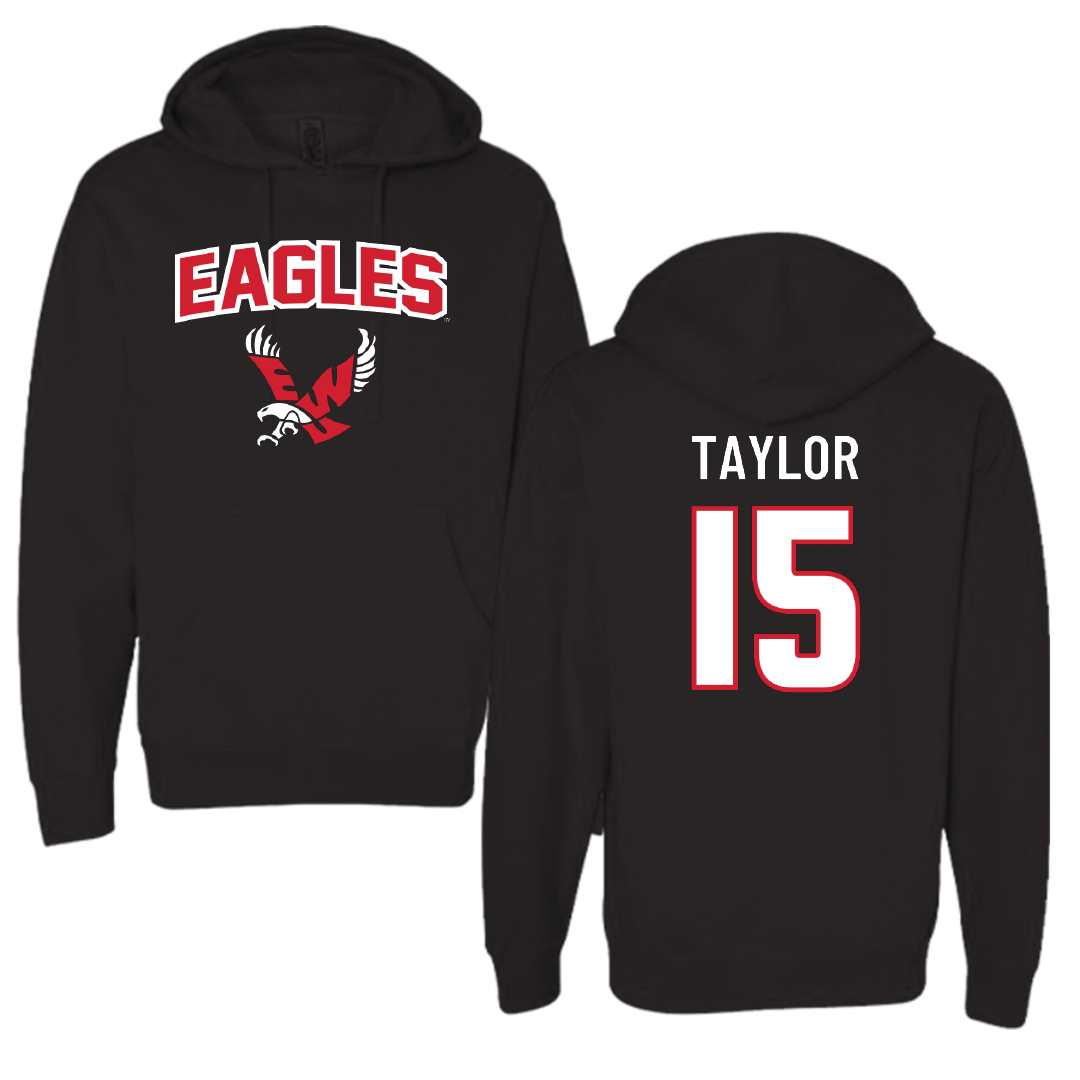 Eastern Washington University Football Black Hoodie - #15 Jared Taylor