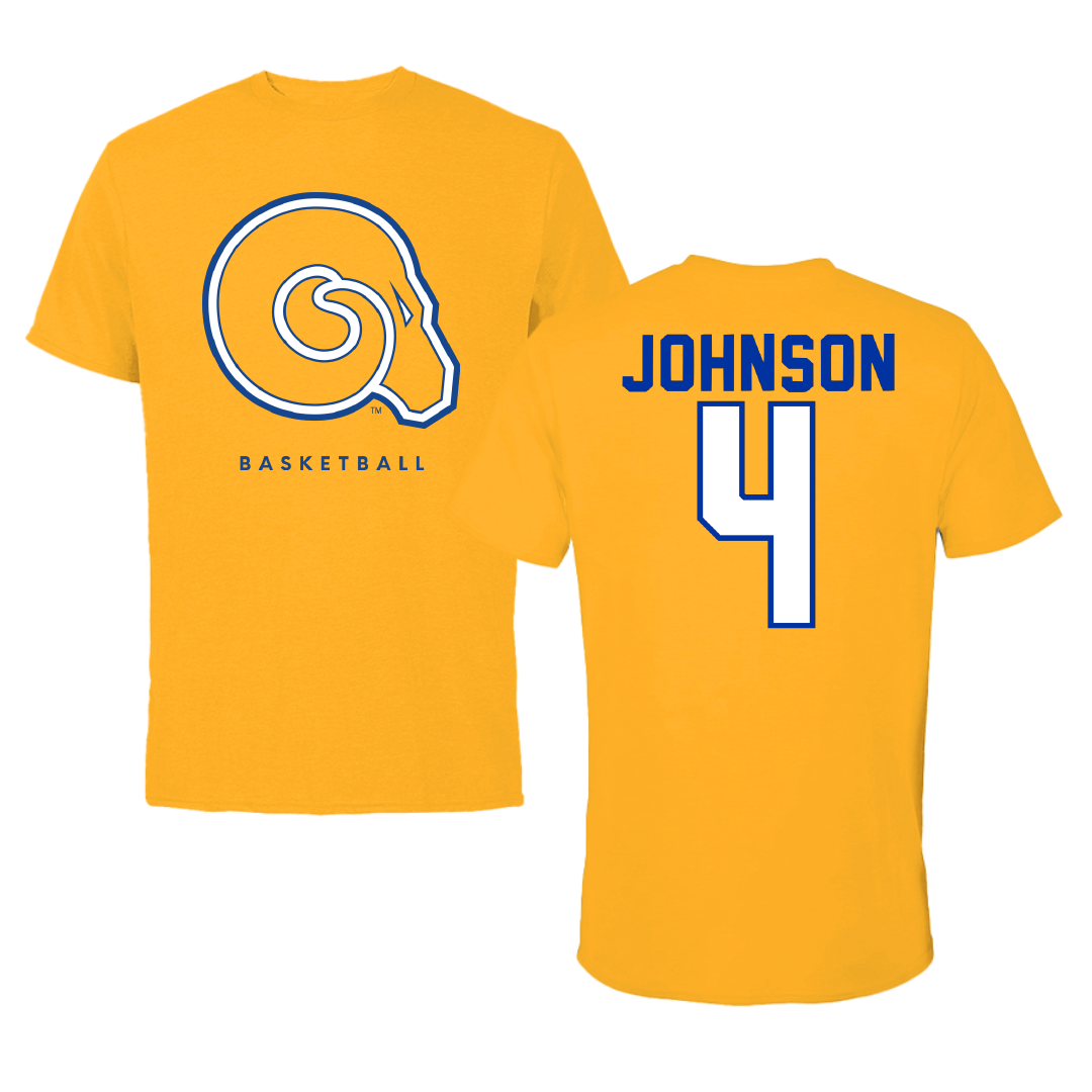Albany State University Basketball Gold Tee - #4 Kj Johnson
