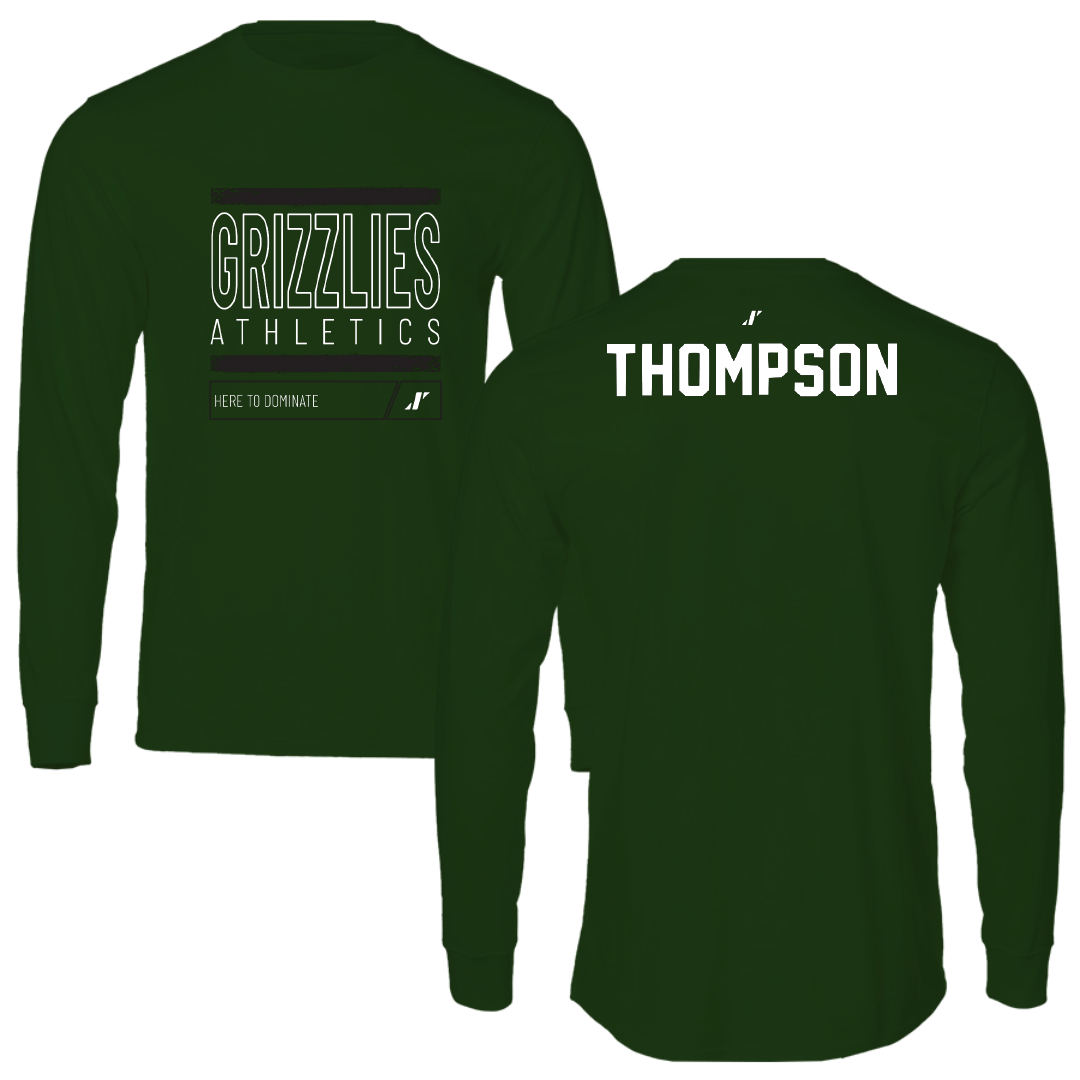 Adams State University Wrestling Forest Green Dominate Performance Long Sleeve - Kieran Thompson