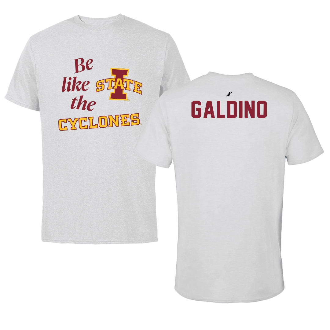 Iowa State University TF and XC Light Gray Be Like Us Tee - Emanuel Galdino