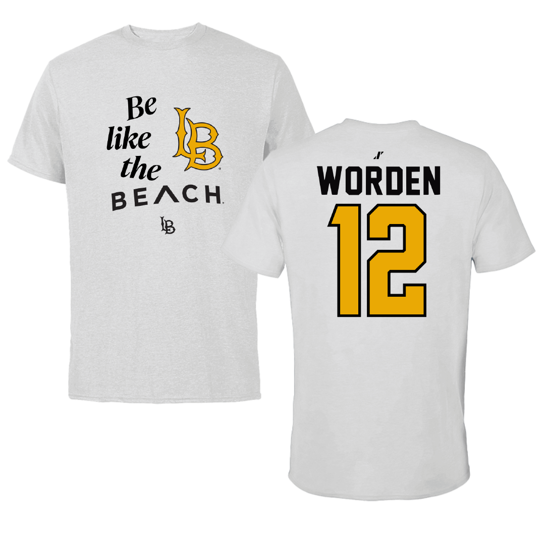 Long Beach State University Soccer Light Gray Be Like Us Performance Tee - #12 Liz Worden