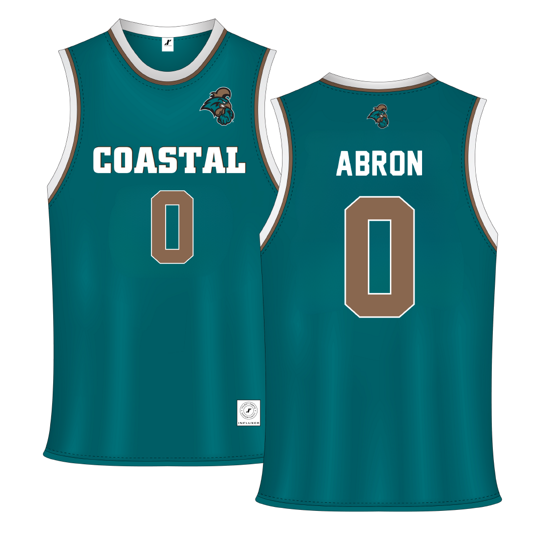 Coastal Carolina University Teal Basketball Jersey - #0 Tiara Abron