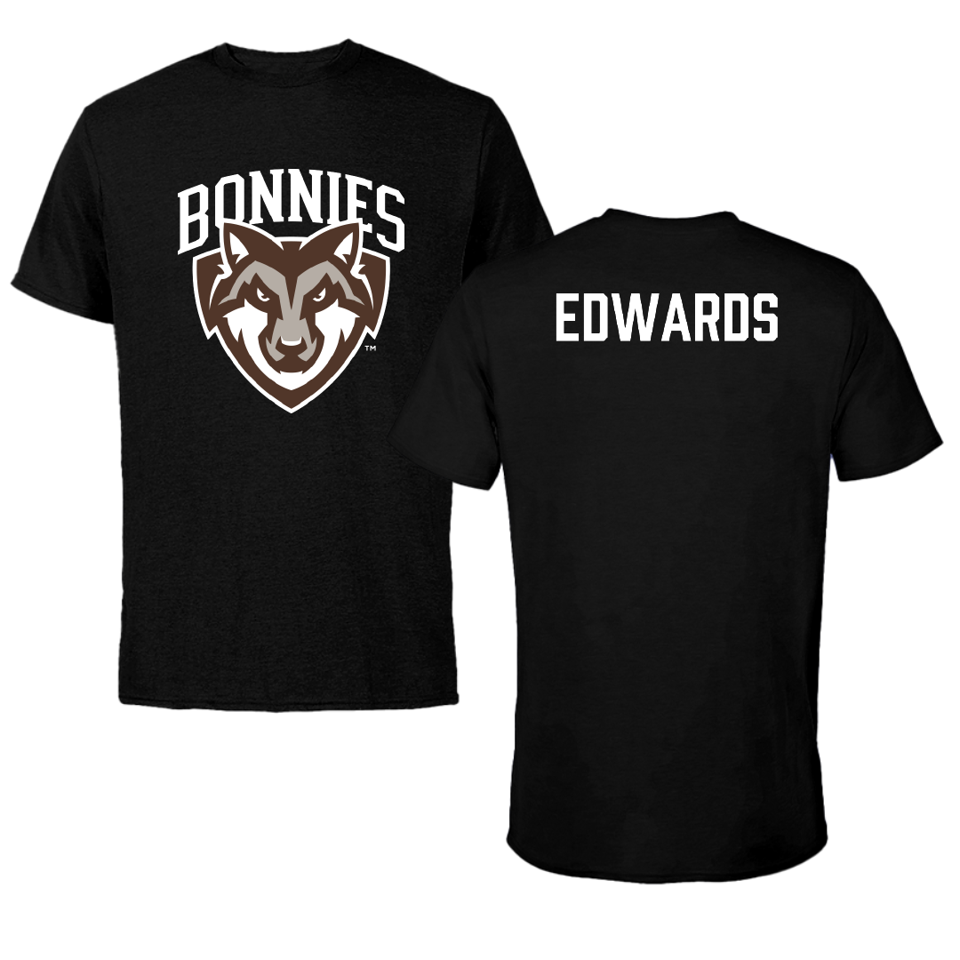 St. Bonaventure University Swimming & Diving Black Performance Tee - Jonathan Edwards
