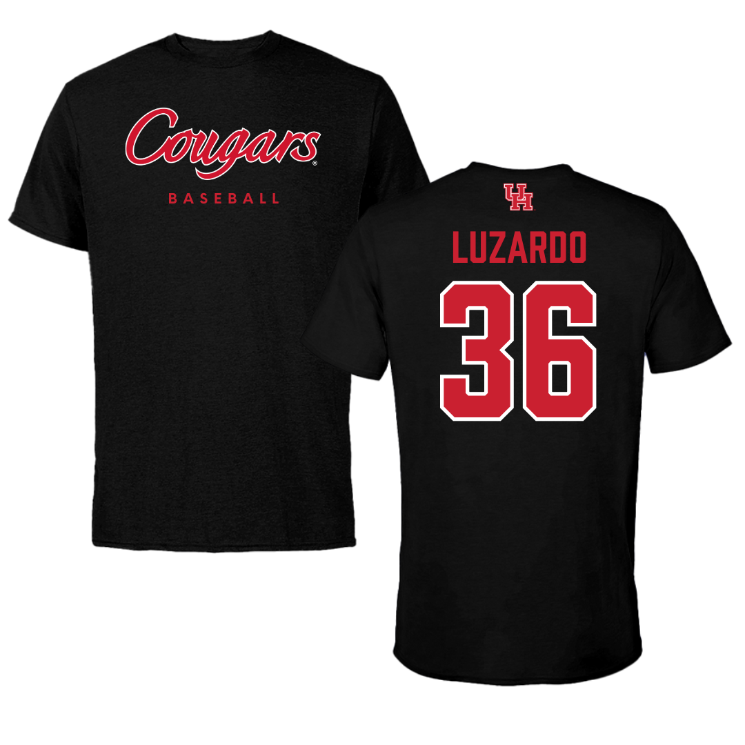 University of Houston Baseball Black Tee - #36 Diego Luzardo