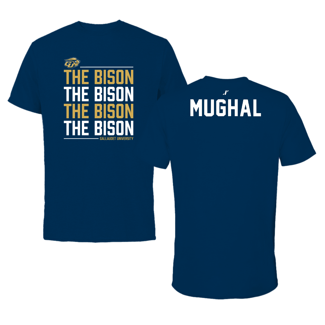 Gallaudet University TF and XC Navy General Tee - Awais Mughal
