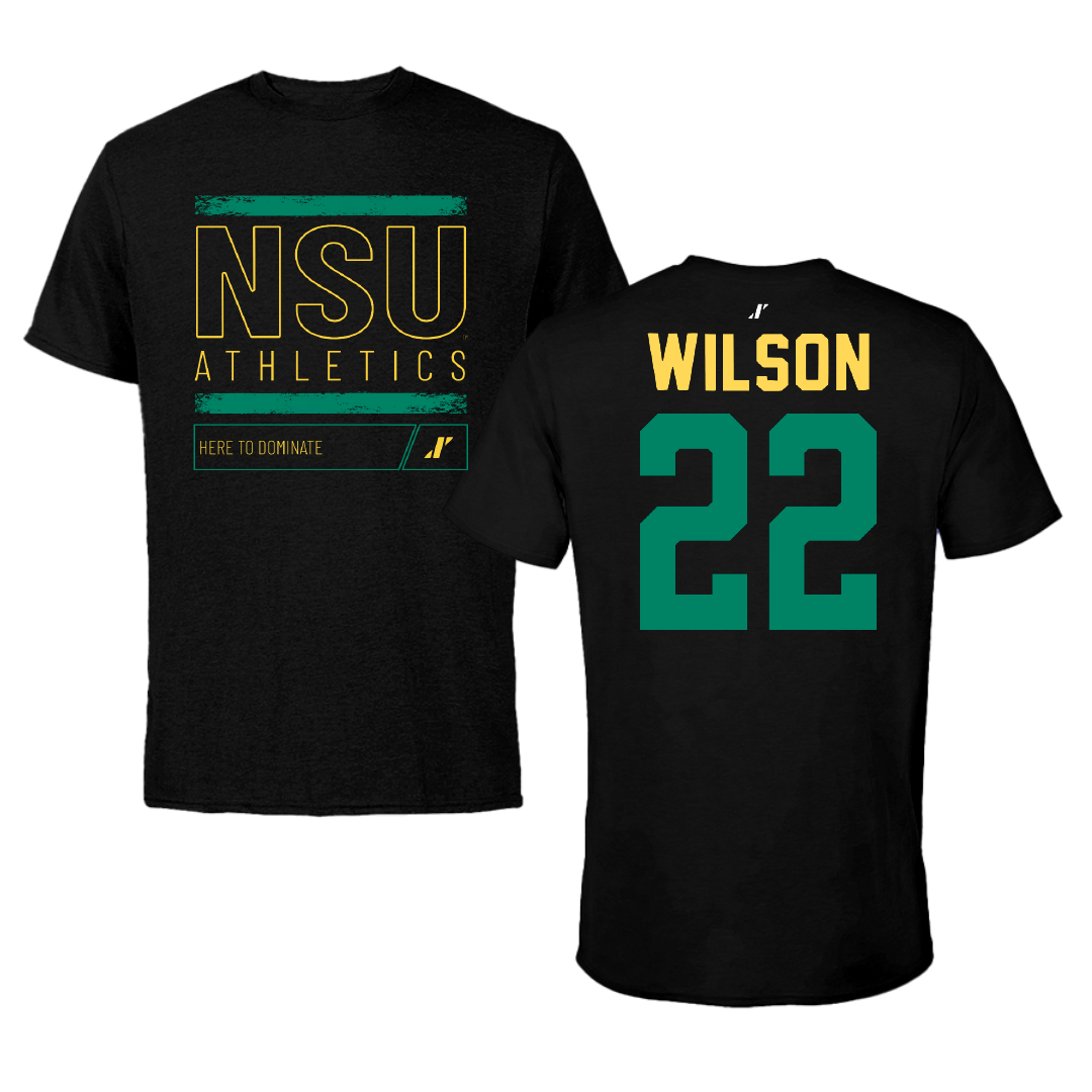 Norfolk State University Volleyball Black Dominate Tee - #22 Christian Wilson