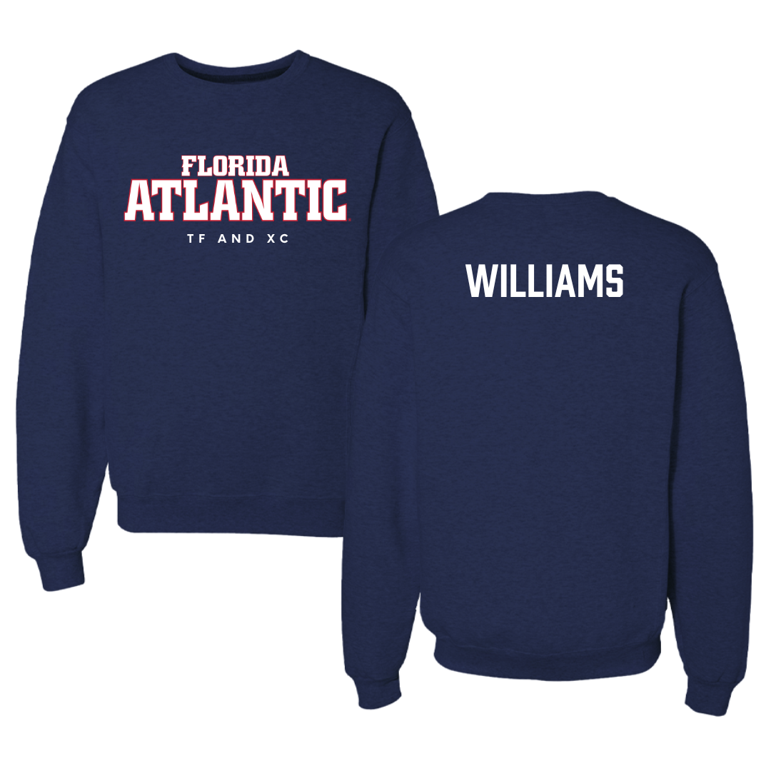 Florida Atlantic University TF and XC Navy Crewneck - Richelle Williams