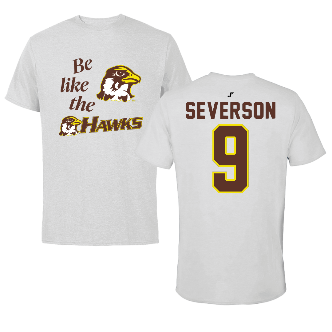 Quincy University Volleyball Light Gray Be Like Us Performance Tee - #9 Trey Severson