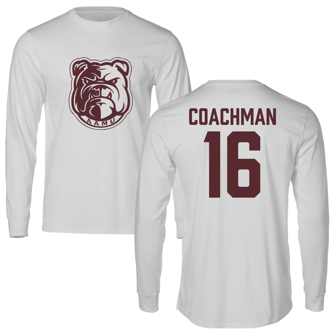 Alabama A&M University Volleyball Light Gray Performance Long Sleeve - #16 Kemora Coachman