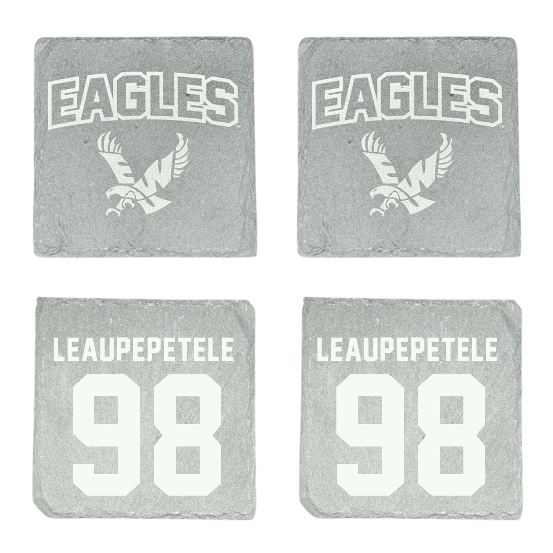 Eastern Washington University Football Stone Coaster (4 Pack)  - #98 Jirah Leaupepetele