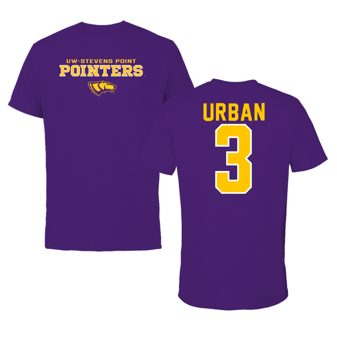 University of Wisconsin-Stevens Point Soccer Purple Tee - #3 Connor Urban