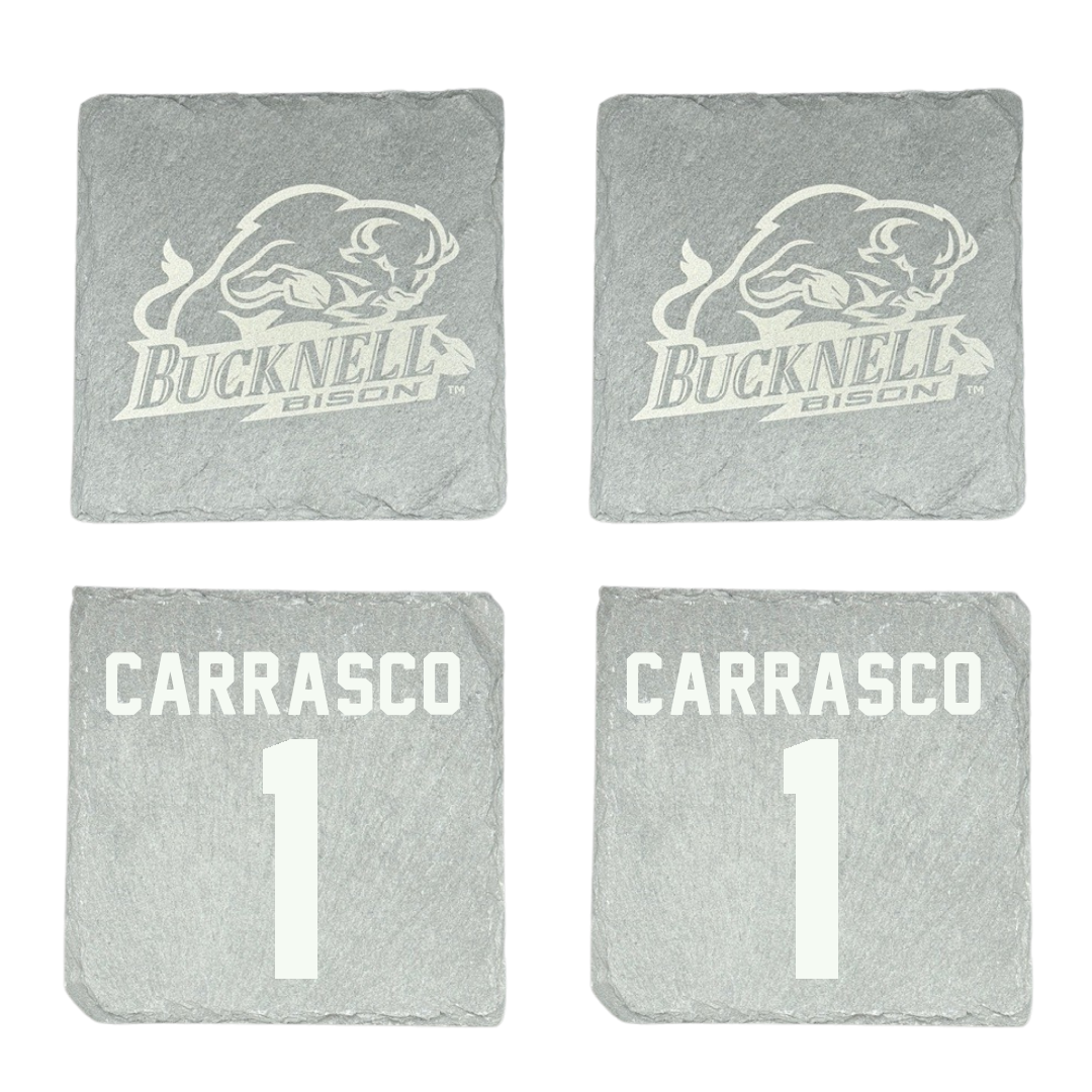 Bucknell University Football Stone Coaster (4 Pack)  - #1 Cesar Carrasco