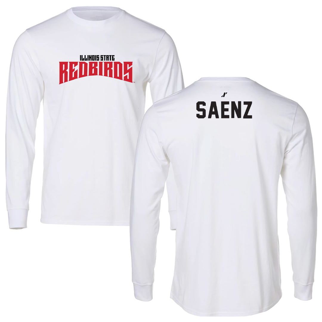 Illinois State University Track and Field White Classic Performance Long Sleeve - KLeigh Saenz