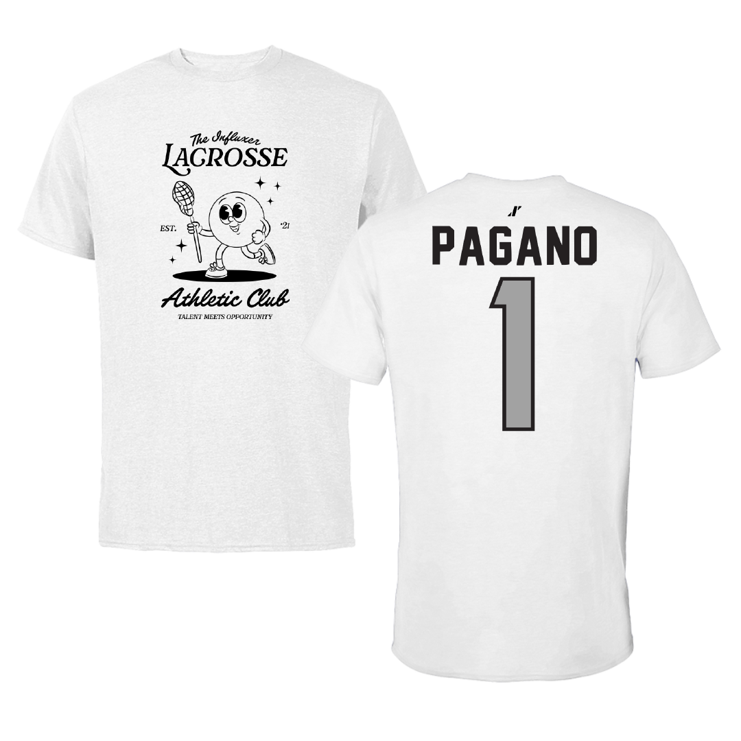 Lacrosse White Influxer Athletic Club Tee - #1 Paige Pagano