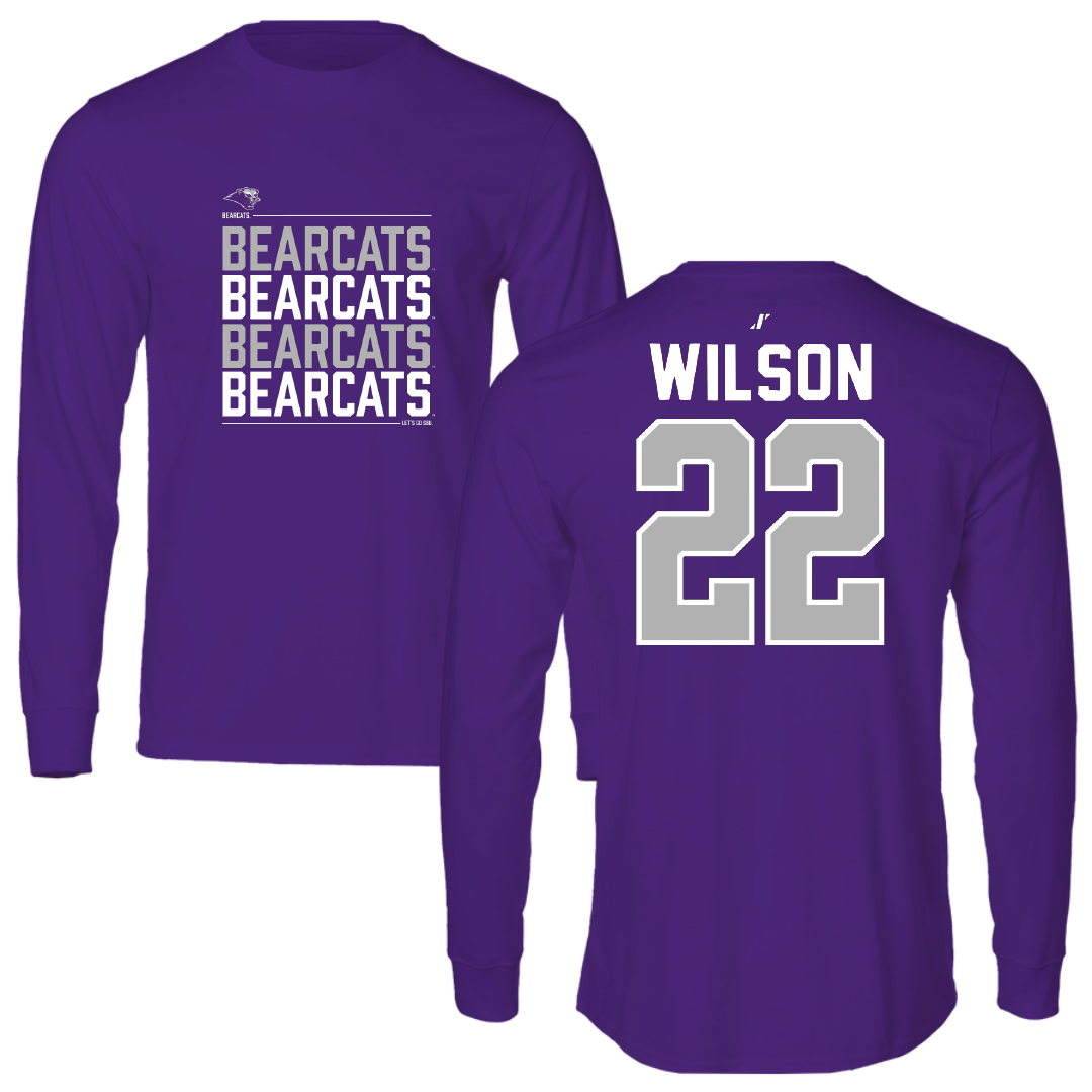 Southwest Baptist University Softball Purple General Long Sleeve - #22 Malea Wilson