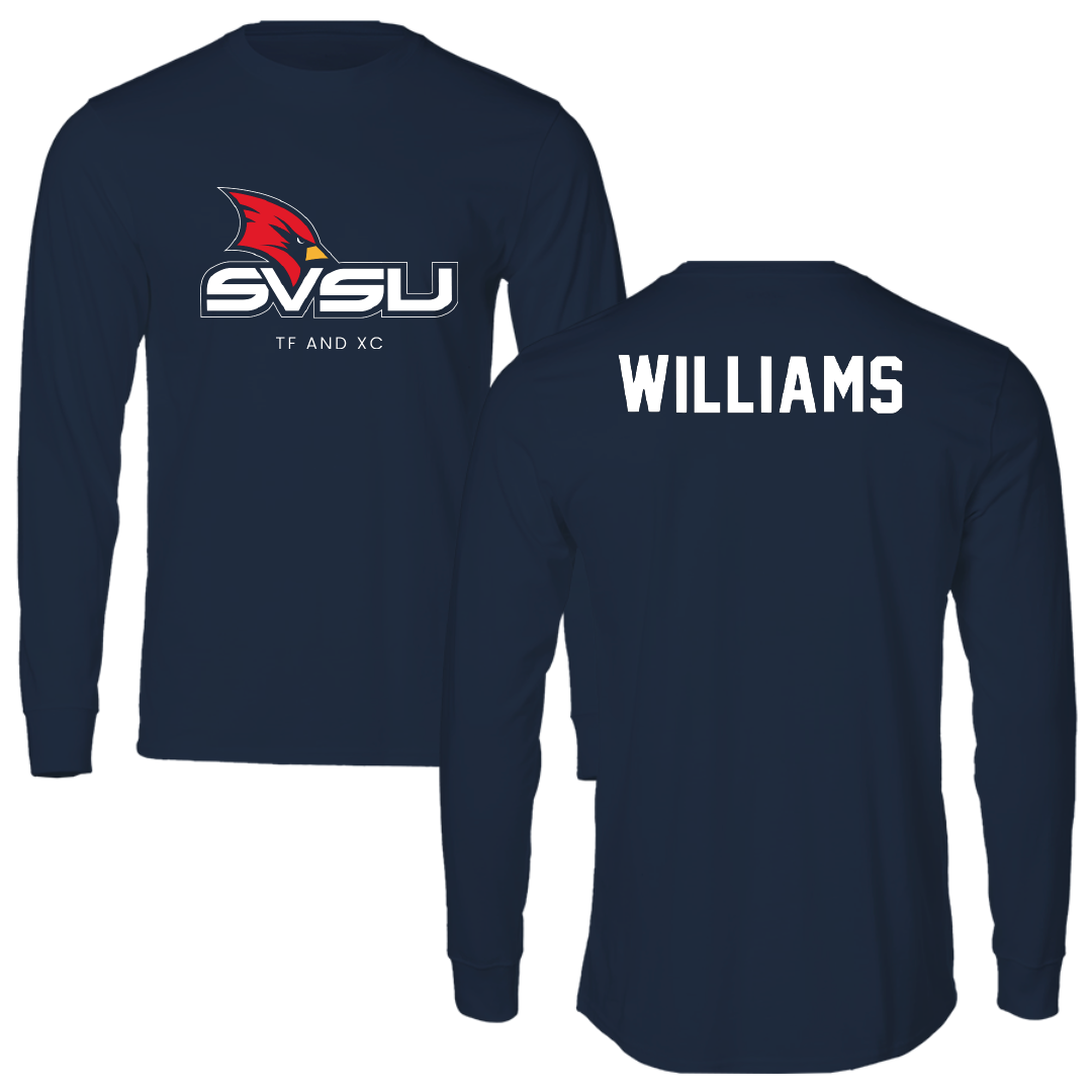 Saginaw Valley State University TF and XC Navy Performance Long Sleeve - MaKayla Williams