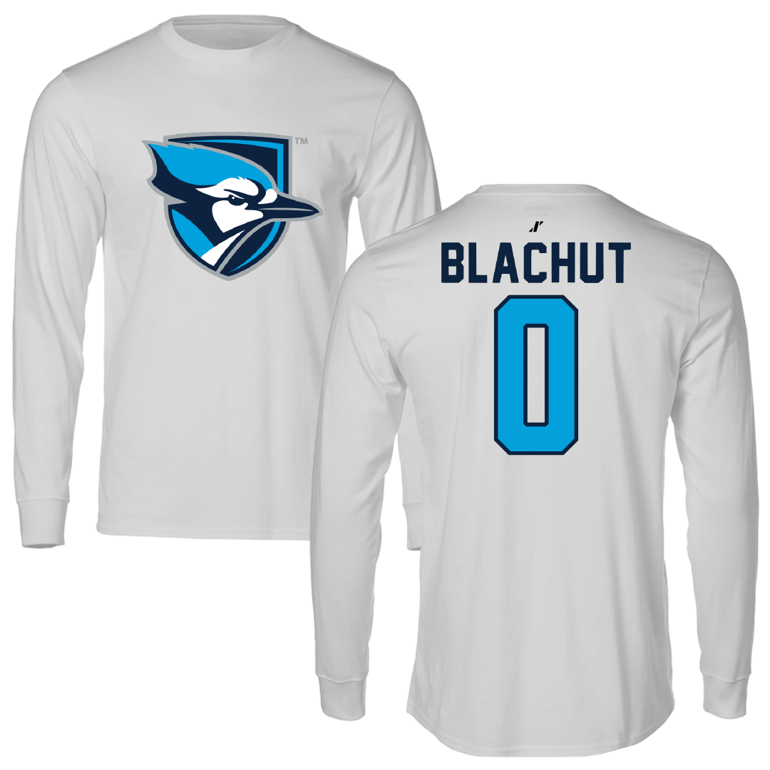 Elmhurst University Basketball Light Gray Performance Long Sleeve - #0 Sebastian Blachut