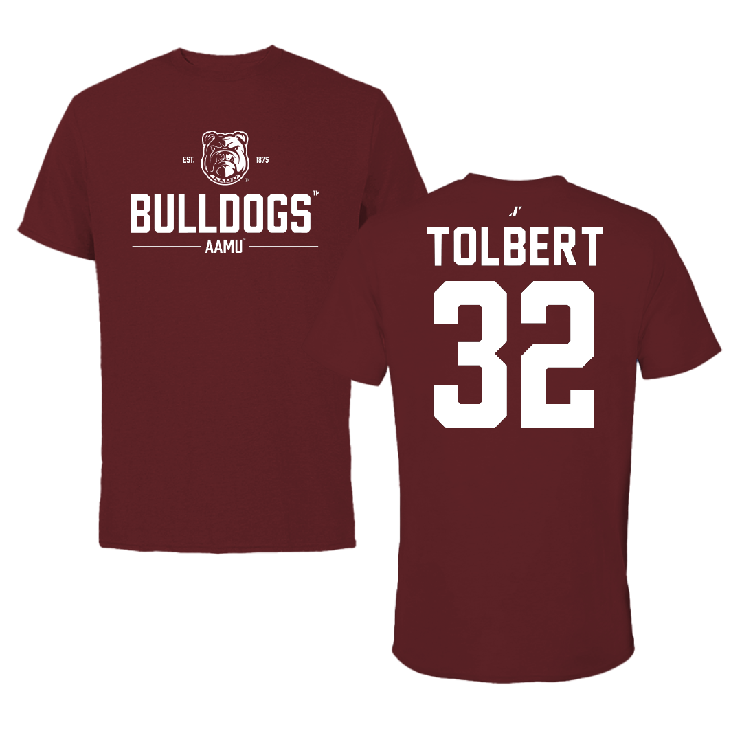 Alabama A&M University Volleyball Maroon General Performance Tee - #32 Ryann Tolbert
