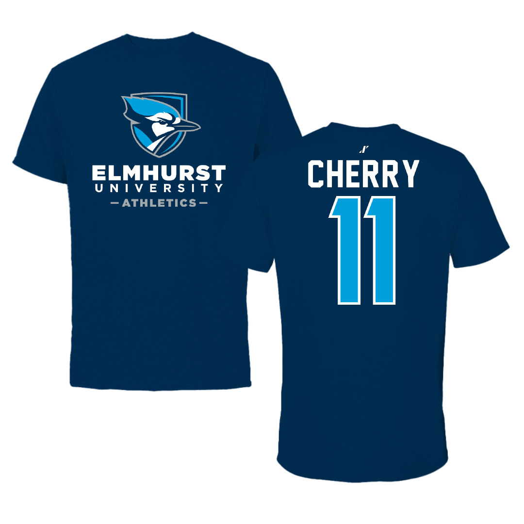 Elmhurst University Basketball Navy Tee - #11 Jack Cherry