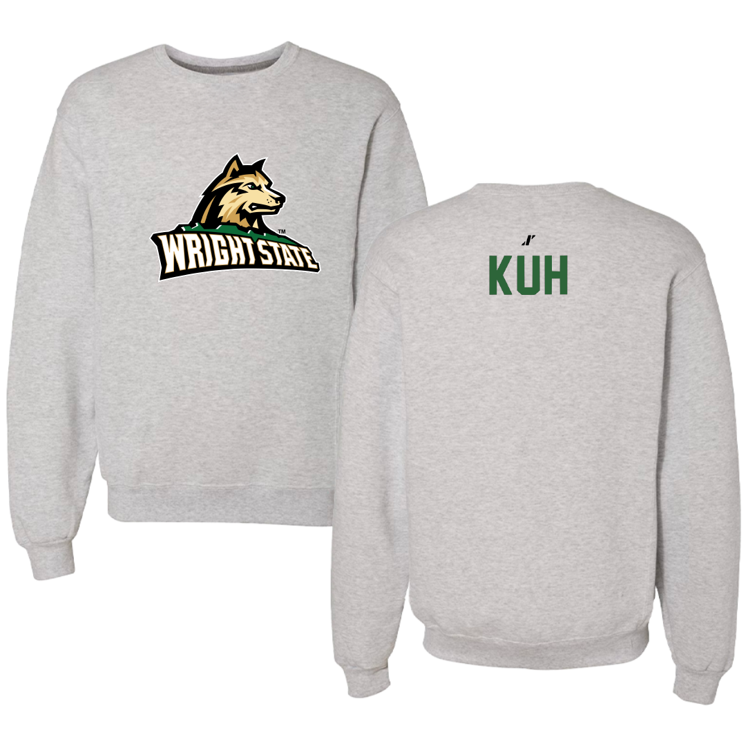 Wright State University TF and XC Light Gray Crewneck - Luci Kuh