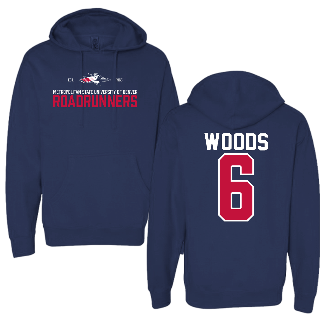 Metropolitan State University of Denver Soccer Navy General Hoodie - #6 Maya Woods