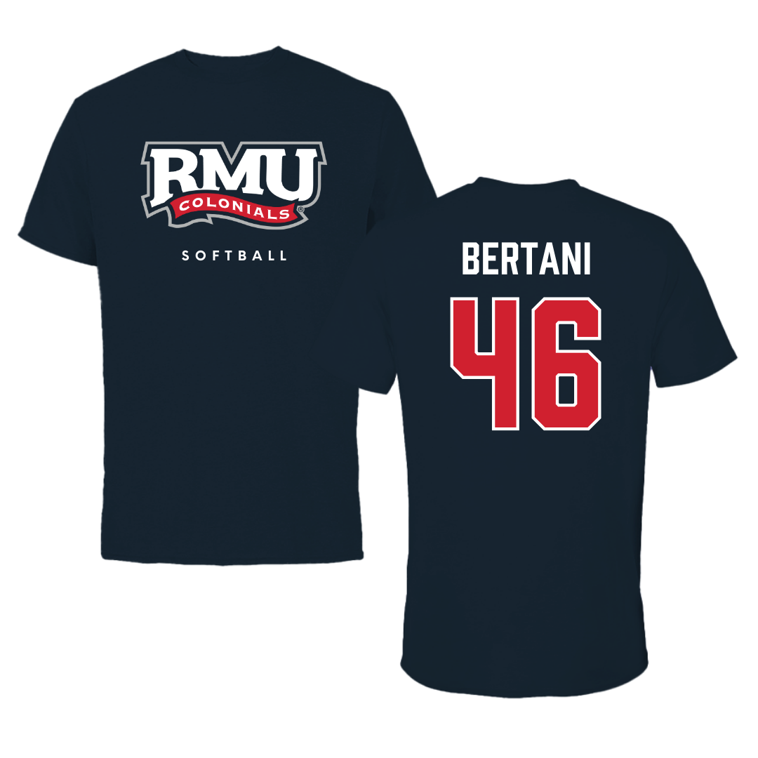 Robert Morris University Softball Navy Performance Tee - #46 Bailee Bertani