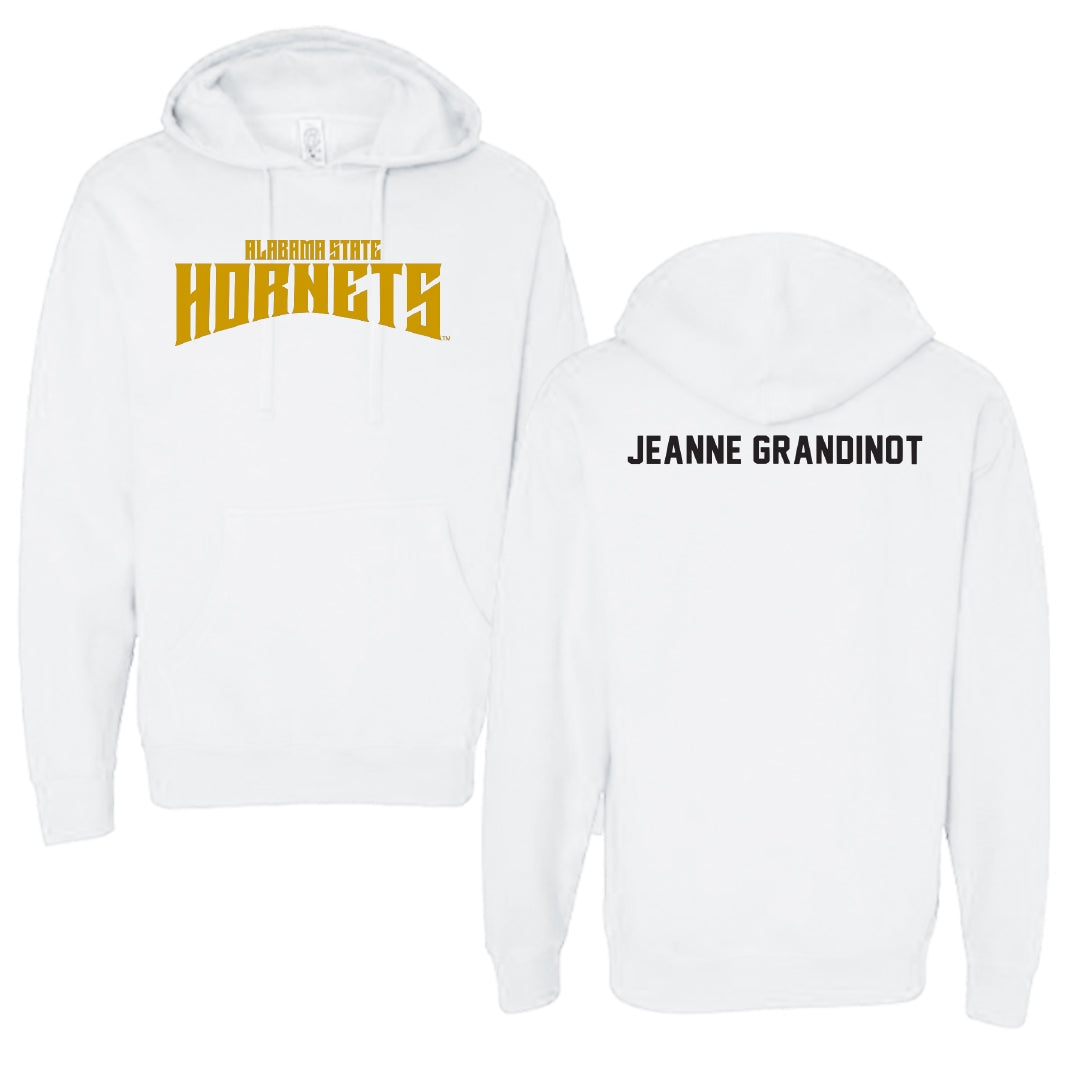 Alabama State University Tennis White Classic Hoodie - David Jeanne Grandinot