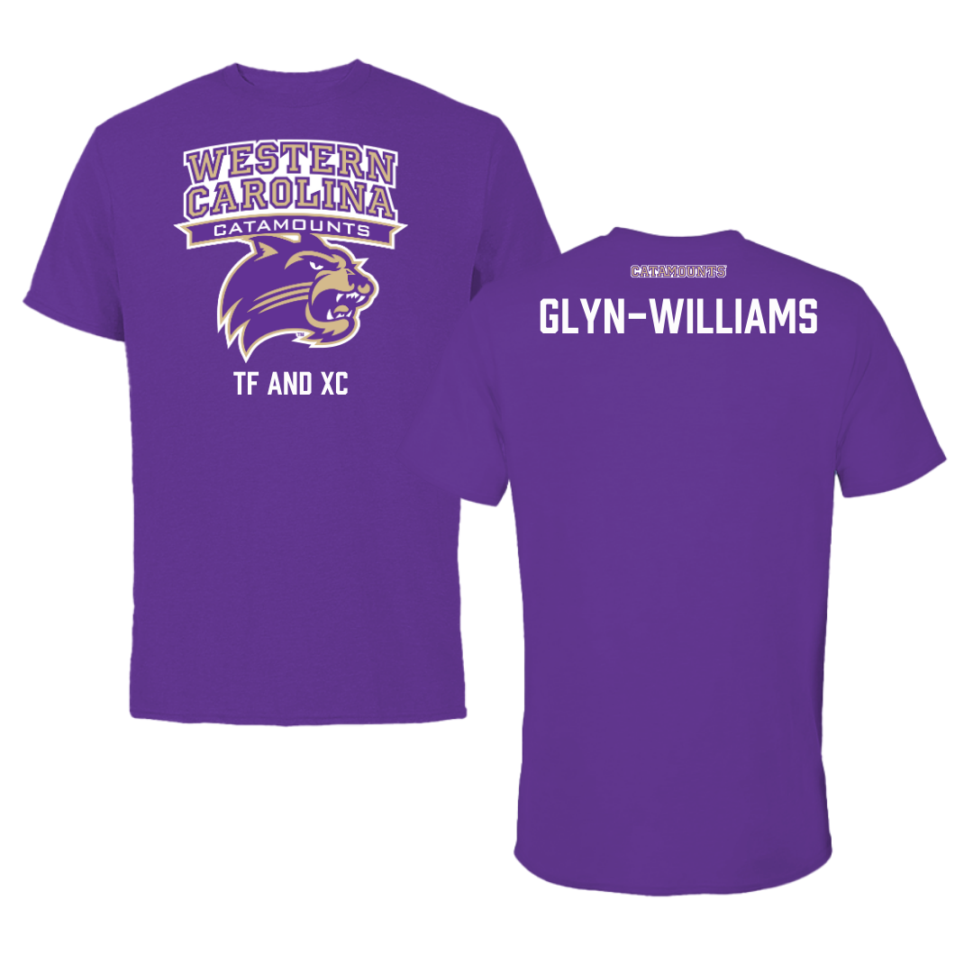 Western Carolina University TF and XC Purple Performance Tee - Joshuah Glyn-Williams