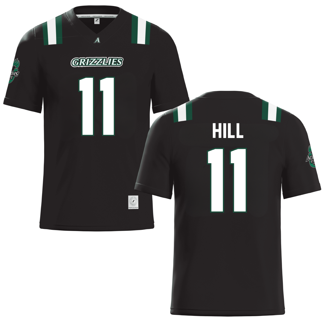 Adams State University Black Football Jersey - #11 Kiran Hill