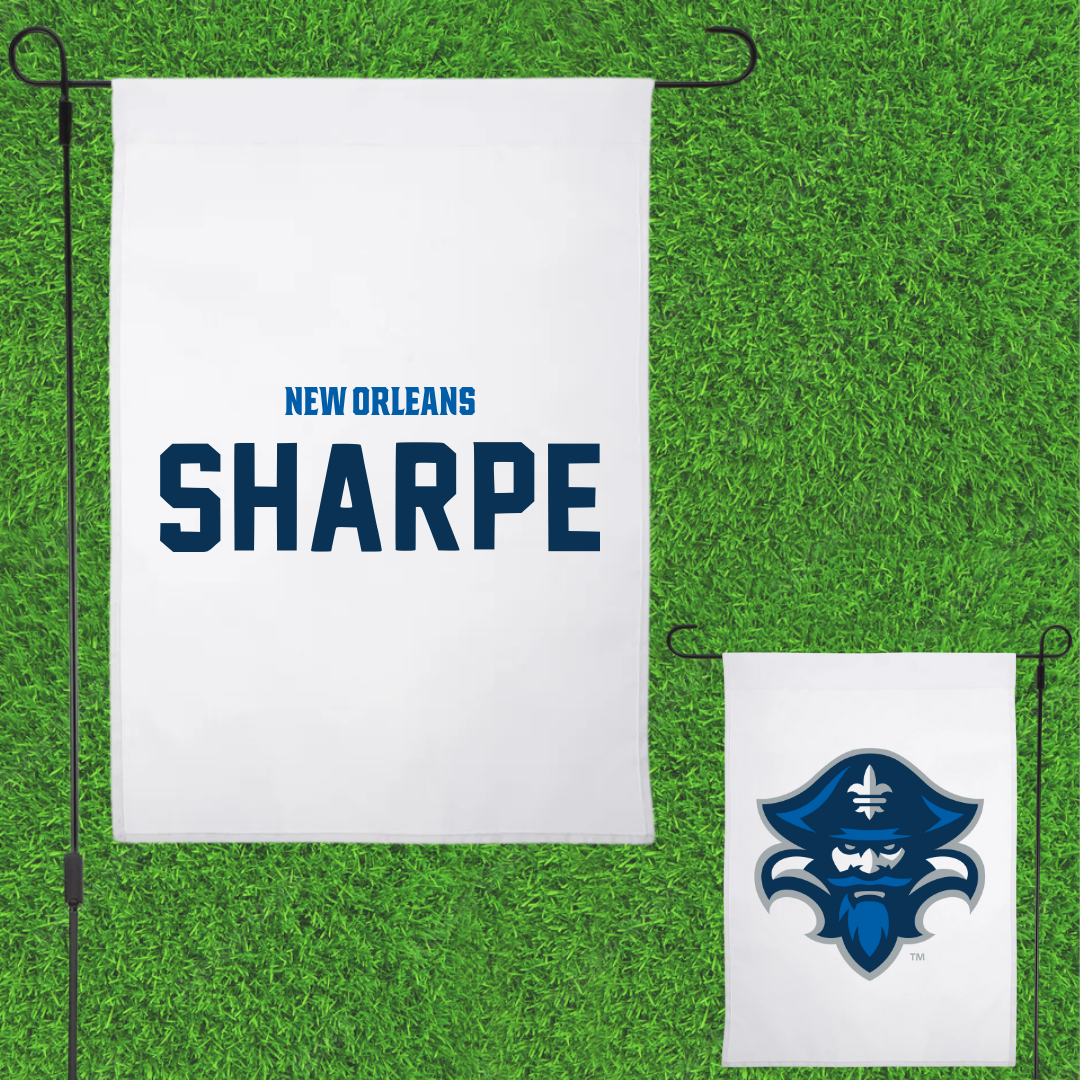 University of New Orleans TF and XC White Garden Flag - Jannah Sharpe