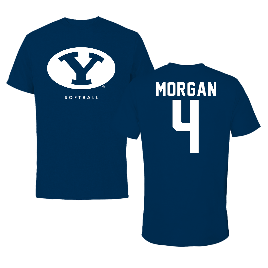 Brigham Young University Softball Navy Tee - #4 Ariyah Morgan