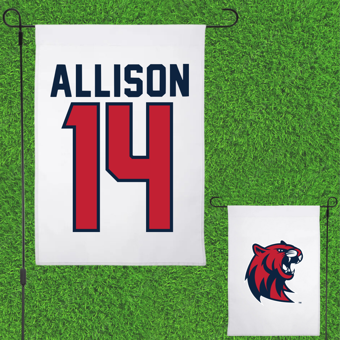 Rogers State University Basketball White Garden Flag - #14 Kyra Allison