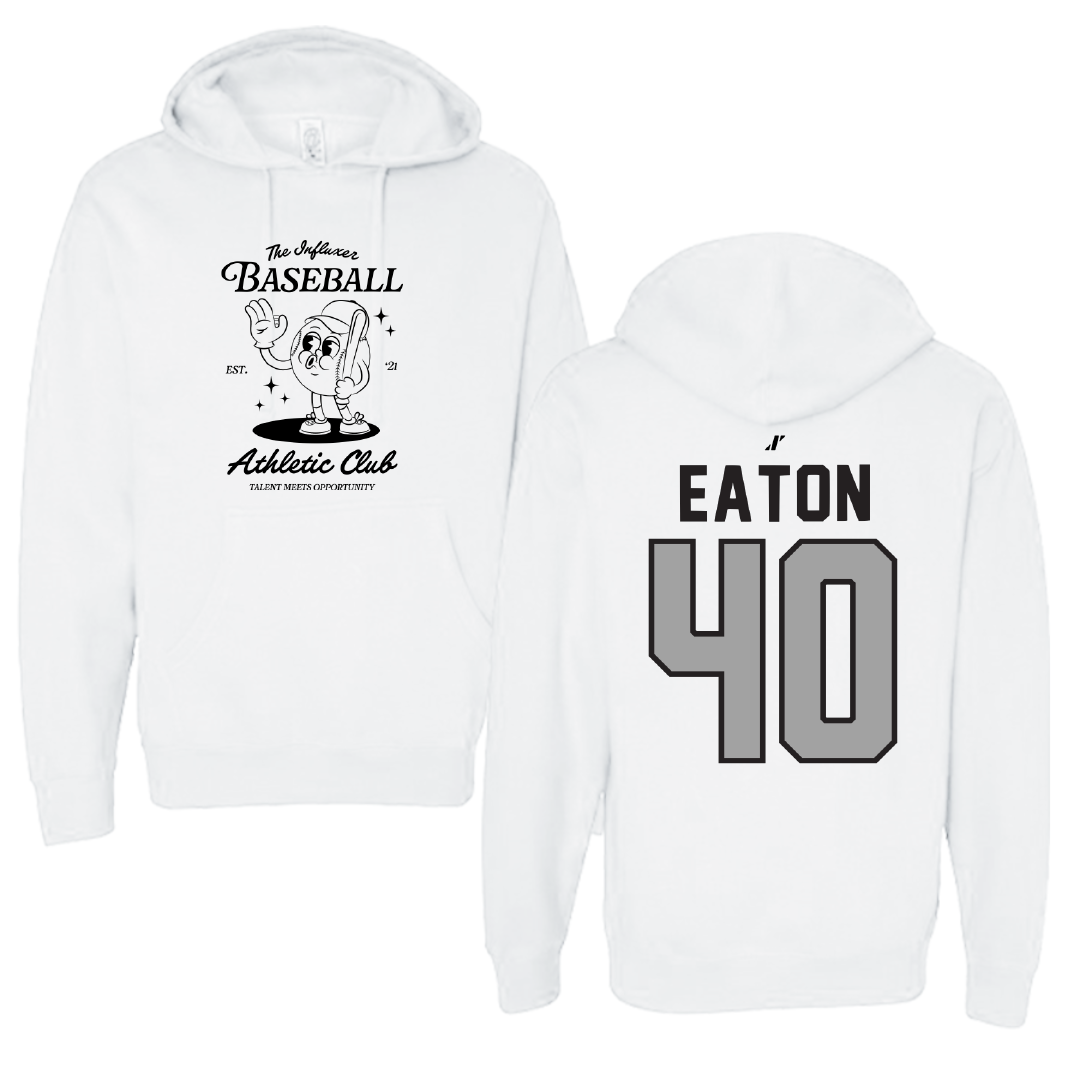 Baseball White Influxer Athletic Club Hoodie - #40 Austin Eaton