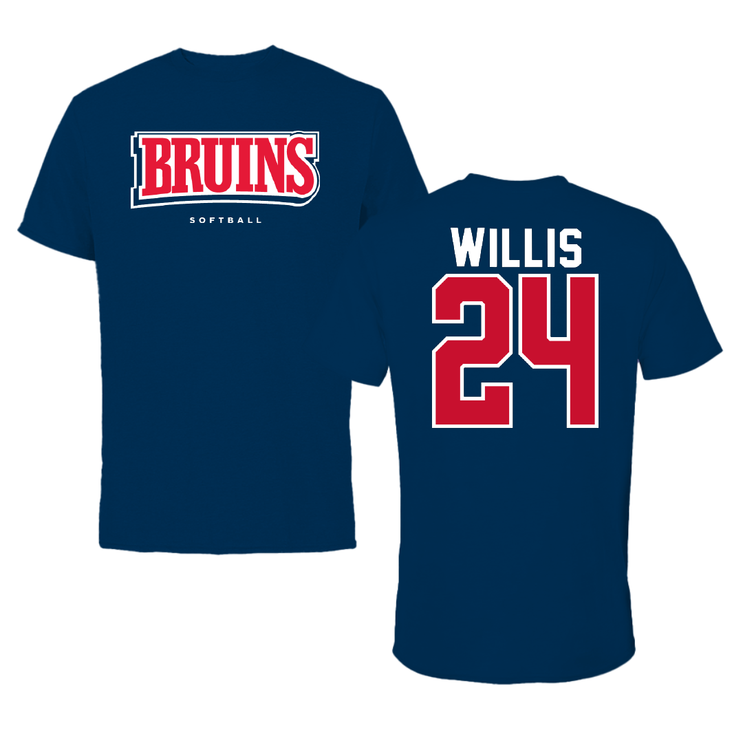 Belmont University Softball Navy Tee - #24 Mackenzie Willis