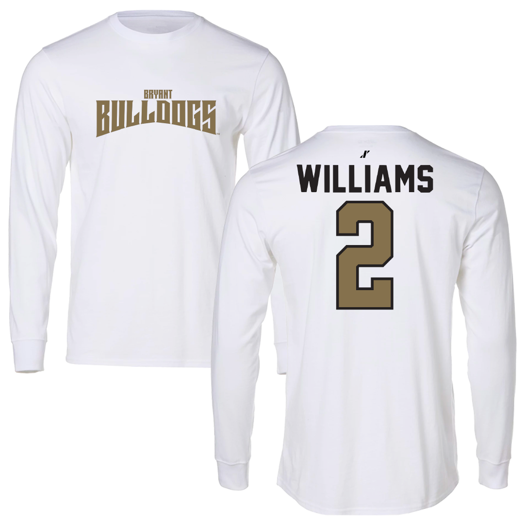 Bryant University Basketball White Classic Long Sleeve - #2 Khalil Williams