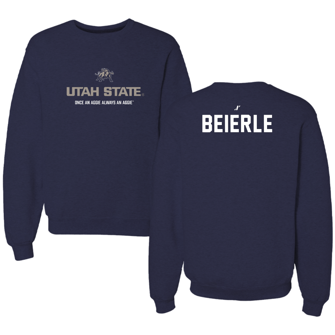 Utah State University TF and XC Navy General Crewneck - Gavin Beierle