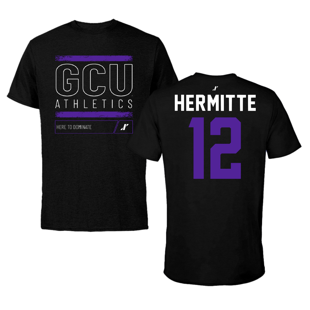 Grand Canyon University Soccer Black Dominate Tee - #12 Alan Hermitte