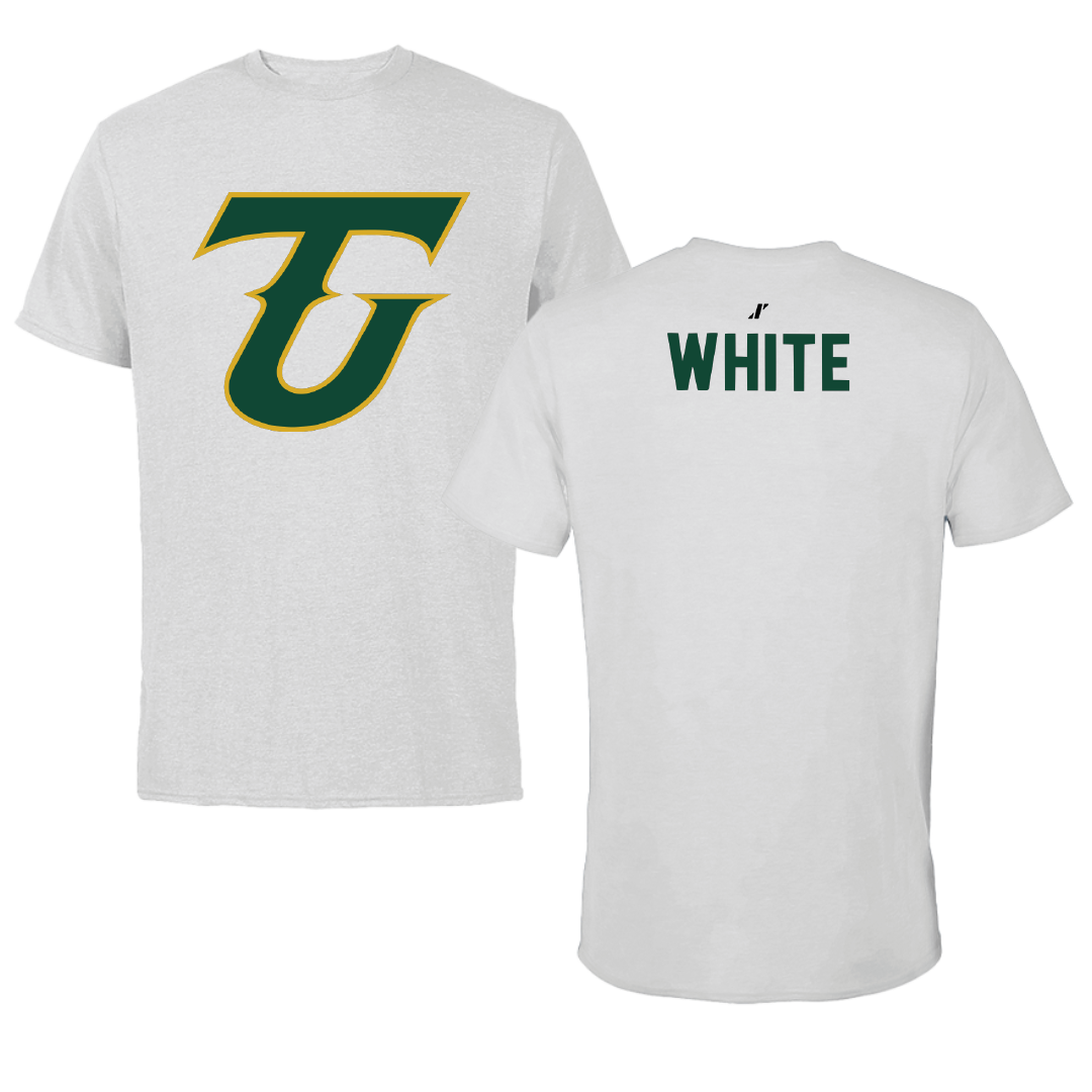 Tiffin University TF and XC Light Gray Performance Tee - Jaylen White