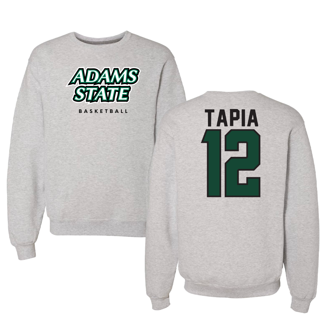 Adams State University Basketball Gray Crewneck - #12 Jude Tapia