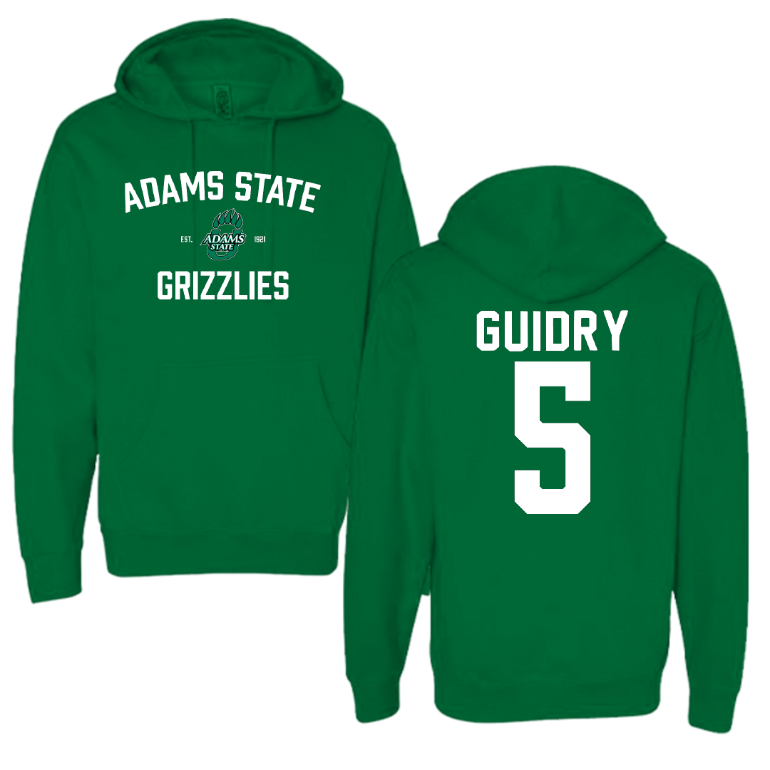 Adams State University Basketball Green General Hoodie - #5 Jerrick Guidry