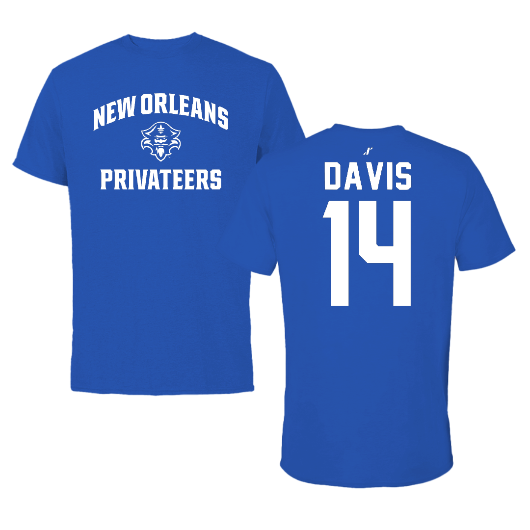 University of New Orleans Basketball Blue General Performance Tee - #14 Kyla Davis