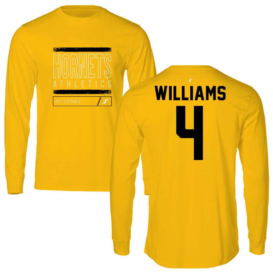 Alabama State University Soccer Gold Dominate Long Sleeve - #4 Tatyana Williams