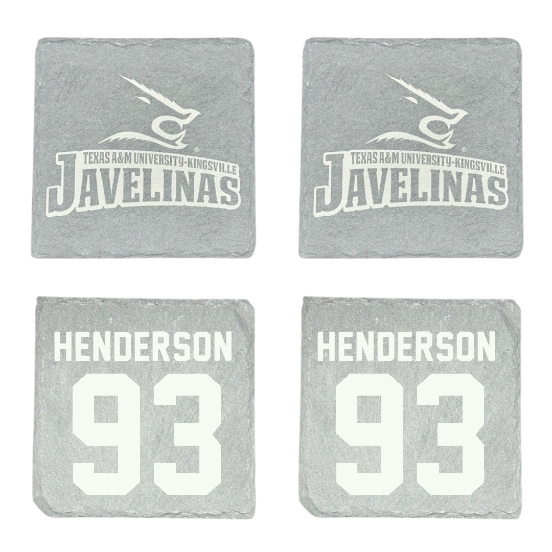 Texas A&M University-Kingsville Football Stone Coaster (4 Pack)  - #93 Xavier Henderson