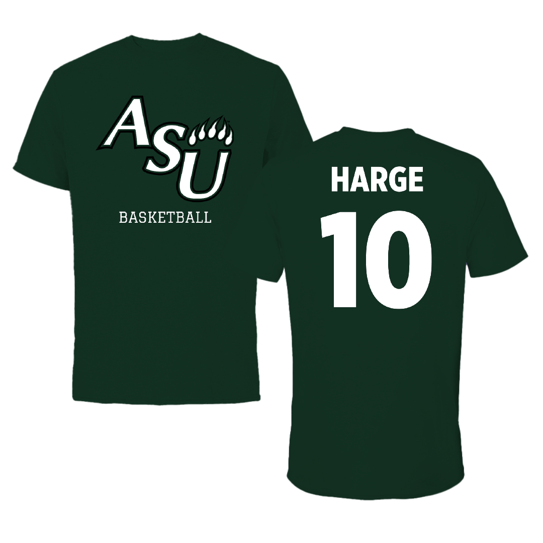 Adams State University Basketball Forest Green Performance Tee - #10 John Harge