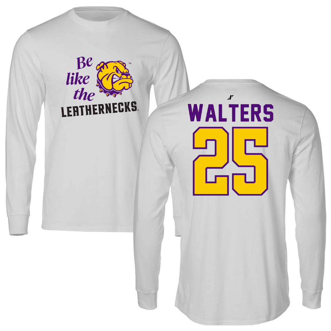 Western Illinois University Softball Light Gray Be Like Us Performance Long Sleeve - #25 Kaelyn Walters