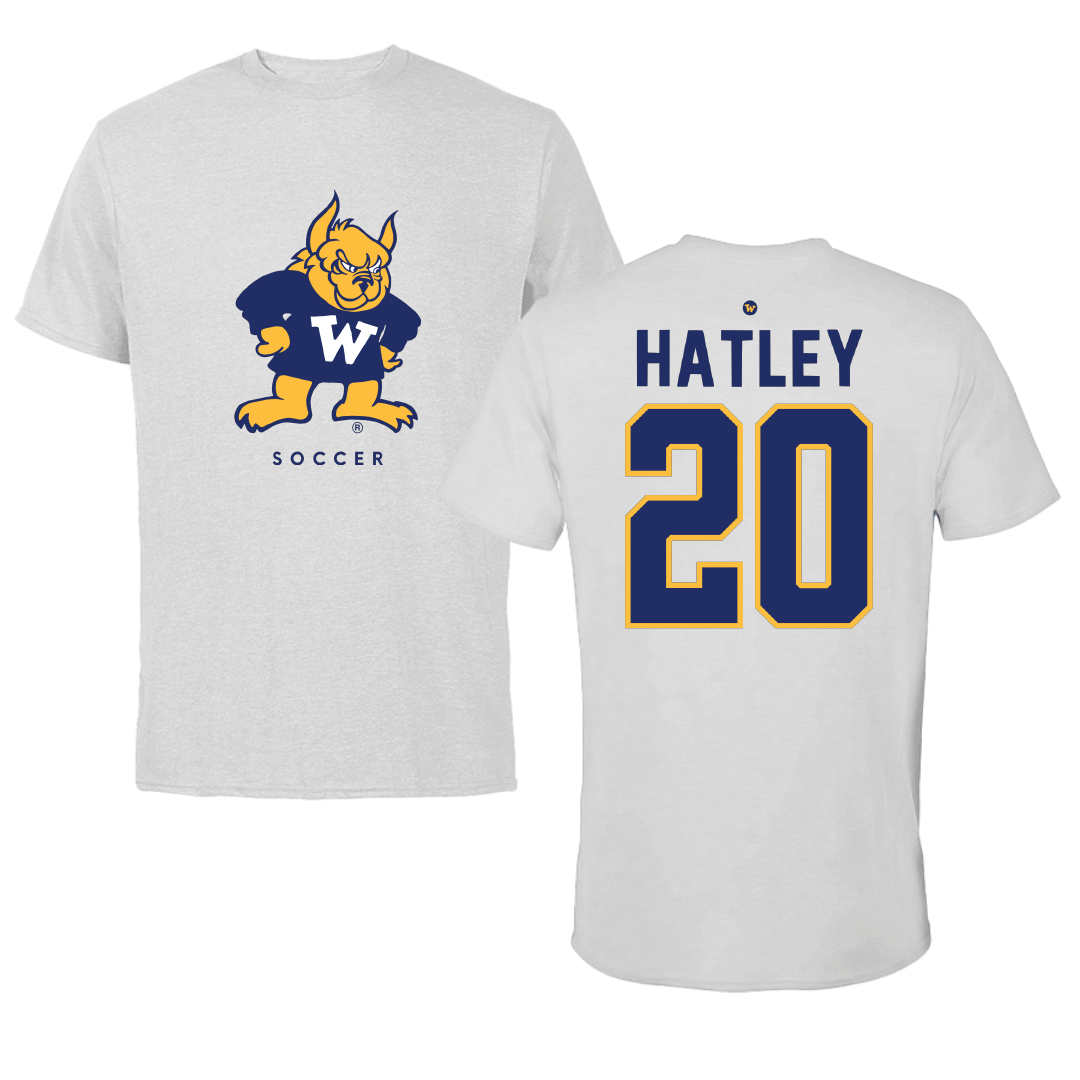 Webster University Soccer Light Gray Performance Tee - #20 Hayden Hatley