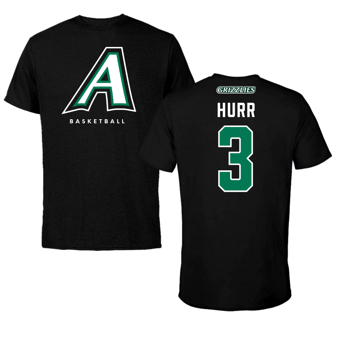 Adams State University Basketball Black Block Tee - #3 Alex Hurr