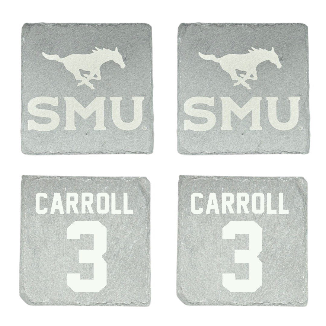 Southern Methodist University Football Stone Coaster (4 Pack)  - #3 Jamarion Carroll