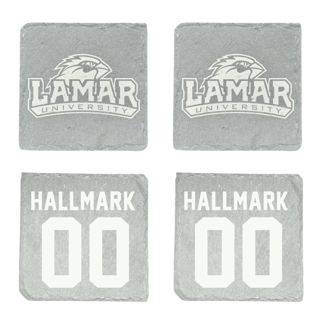 Lamar University Softball Stone Coaster (4 Pack)  - #00 Neveah Hallmark